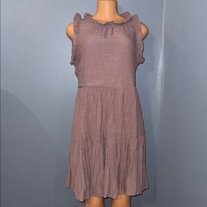 Cambery Sleeveless Ruffle Trim Dress - Size Large